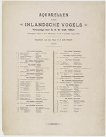 KT 2009 028 (1-256)
<br/>
Aquarellen van inlandsche en niet inlandsche vogels
<br/>
<em>Trigt, Stephanus Hendrik Willem van (1790-1840)</em>